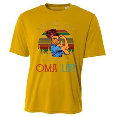 Rockin The Oma Life Grandparents Day For Oma Cooling Performance Crew T-Shirt