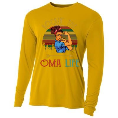 Rockin The Oma Life Grandparents Day For Oma Cooling Performance Long Sleeve Crew