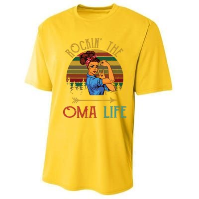 Rockin The Oma Life Grandparents Day For Oma Performance Sprint T-Shirt