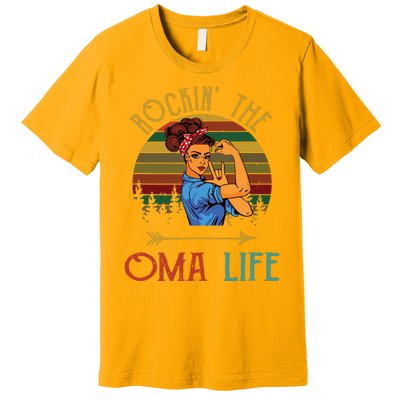 Rockin The Oma Life Grandparents Day For Oma Premium T-Shirt