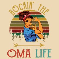 Rockin The Oma Life Grandparents Day For Oma Zip Tote Bag
