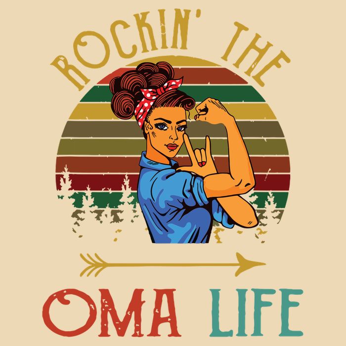 Rockin The Oma Life Grandparents Day For Oma Zip Tote Bag