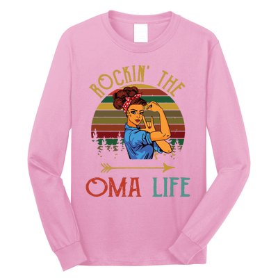 Rockin The Oma Life Grandparents Day For Oma Long Sleeve Shirt