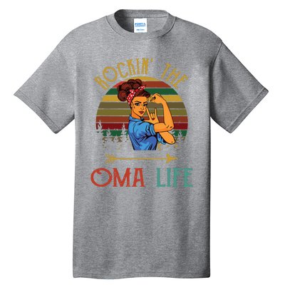 Rockin The Oma Life Grandparents Day For Oma Tall T-Shirt