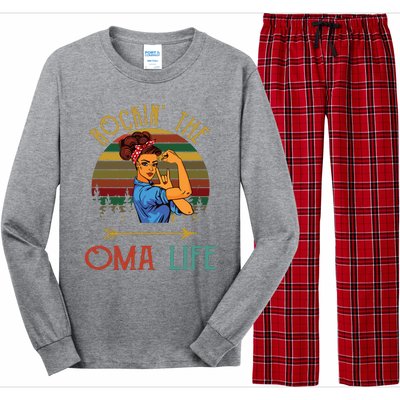 Rockin The Oma Life Grandparents Day For Oma Long Sleeve Pajama Set