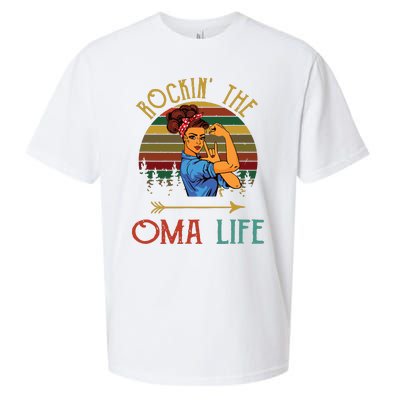 Rockin The Oma Life Grandparents Day For Oma Sueded Cloud Jersey T-Shirt