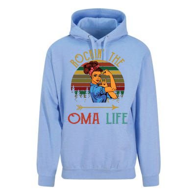 Rockin The Oma Life Grandparents Day For Oma Unisex Surf Hoodie