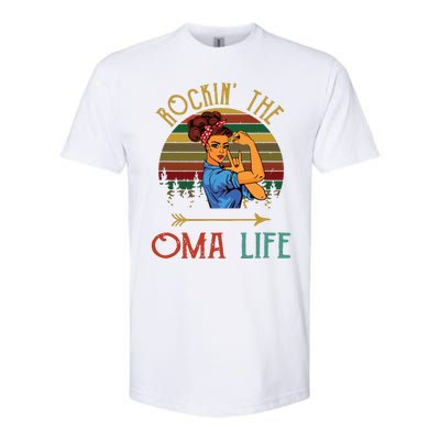 Rockin The Oma Life Grandparents Day For Oma Softstyle CVC T-Shirt