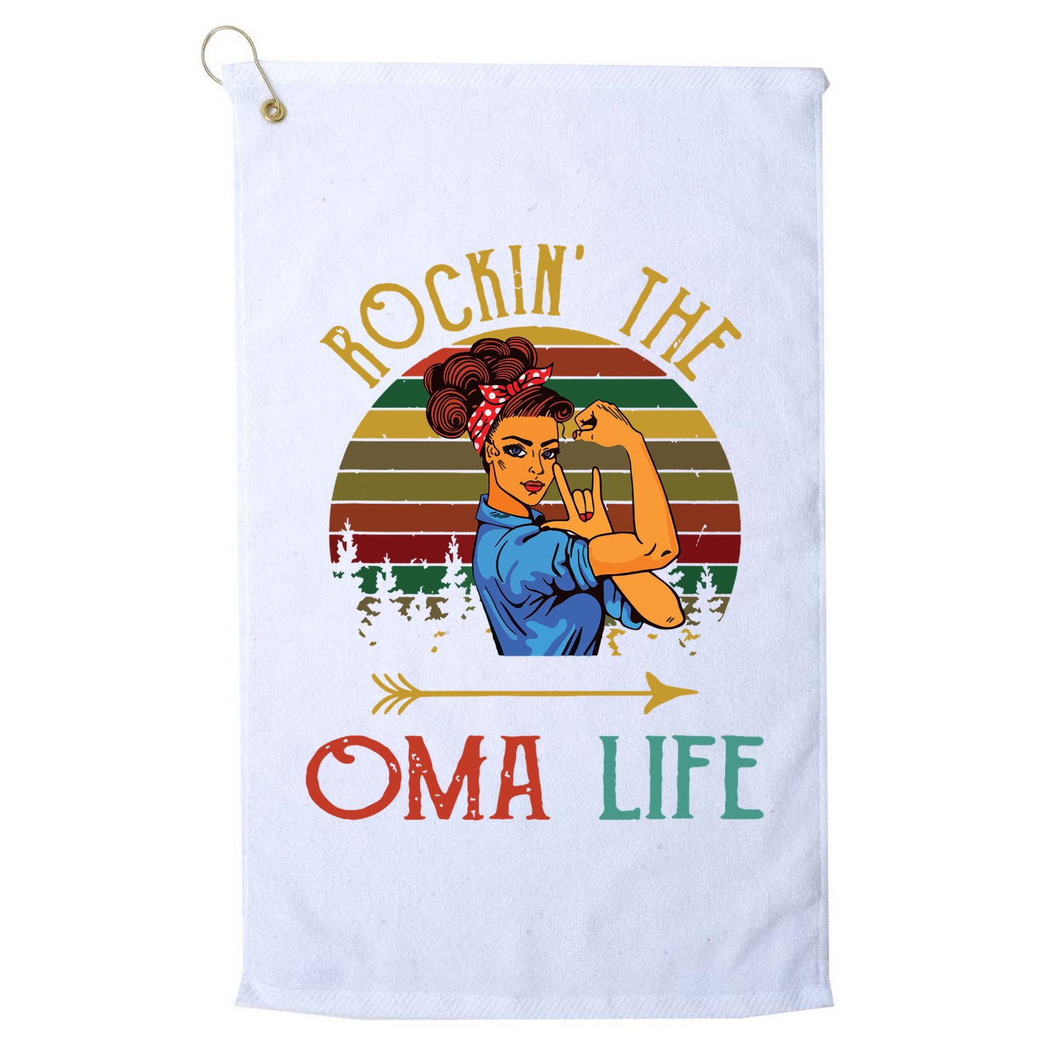 Rockin The Oma Life Grandparents Day For Oma Golf Towel