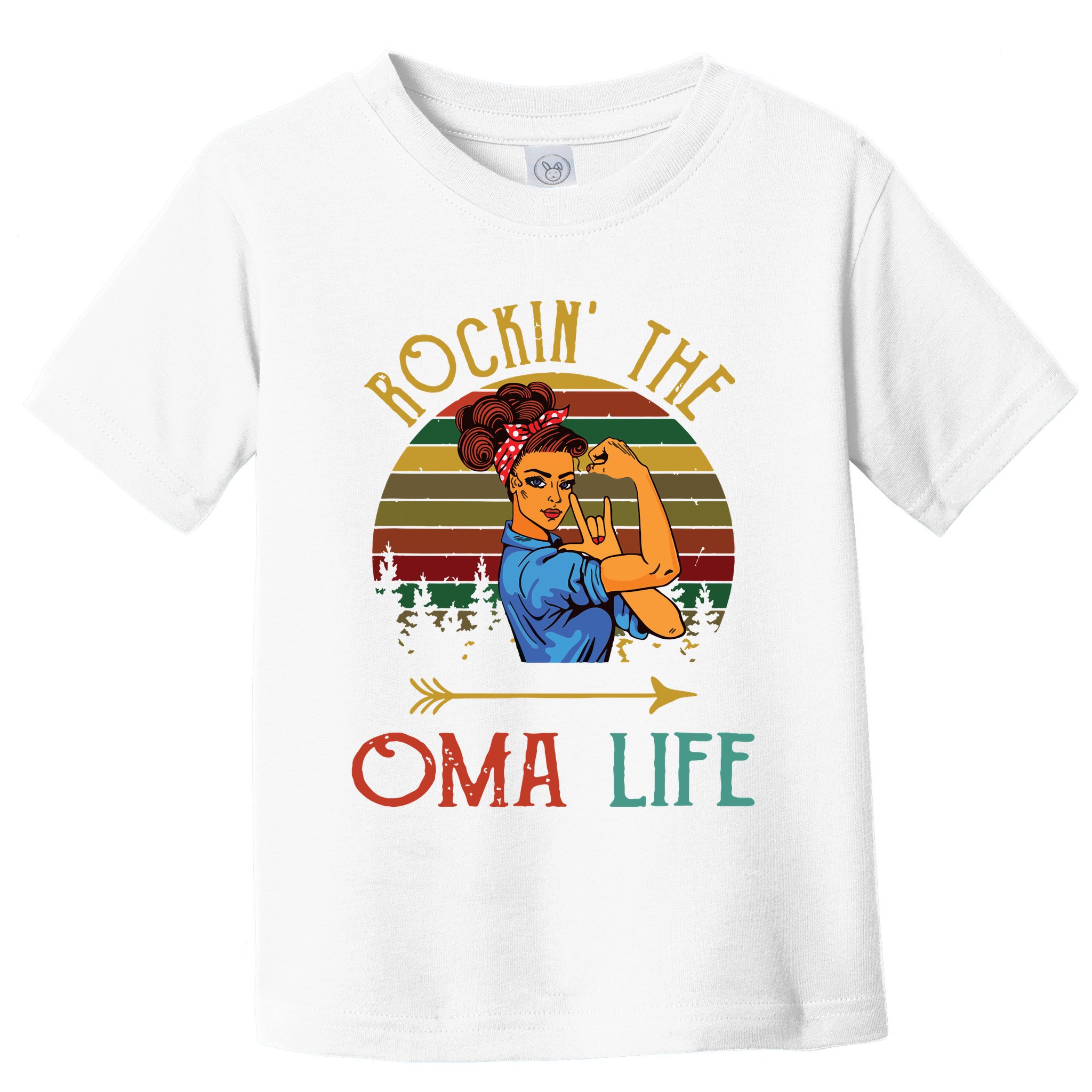 Rockin The Oma Life Grandparents Day For Oma Toddler T-Shirt