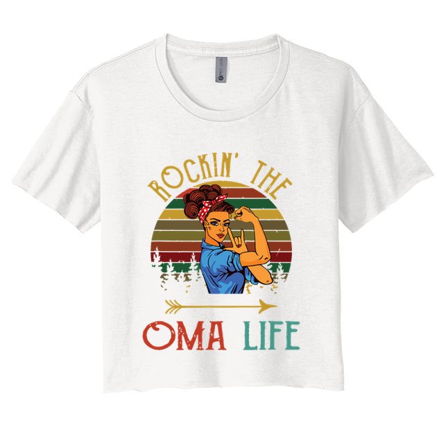 Rockin The Oma Life Grandparents Day For Oma Crop Top