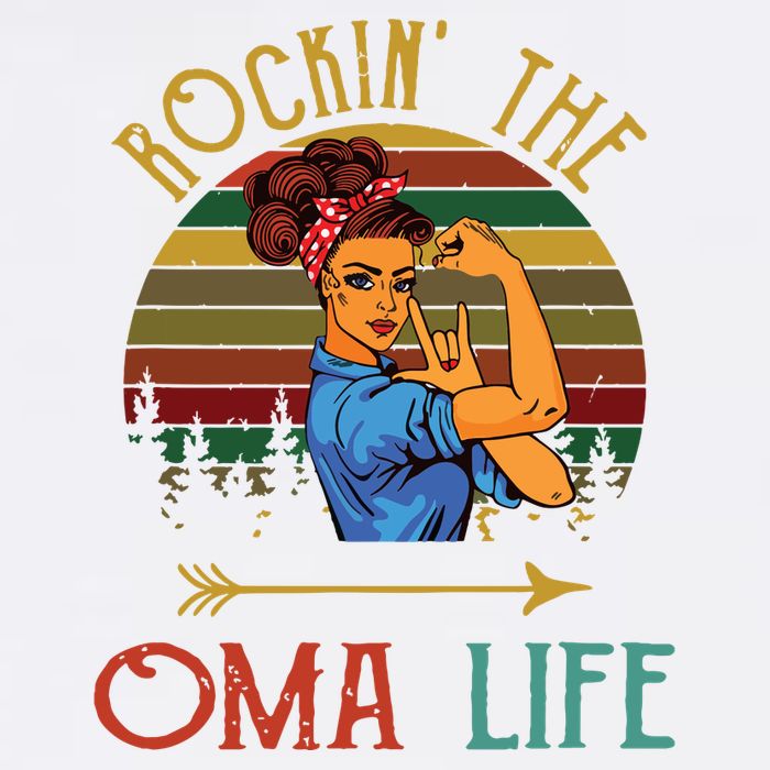 Rockin The Oma Life Grandparents Day For Oma Ladies Long Sleeve Shirt