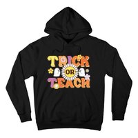 Retro Trick Or Teach Ghost Teacher Halloween Costume Hoodie