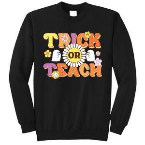 Retro Trick Or Teach Ghost Teacher Halloween Costume Sweatshirt