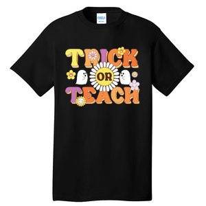 Retro Trick Or Teach Ghost Teacher Halloween Costume Tall T-Shirt