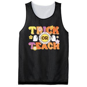 Retro Trick Or Teach Ghost Teacher Halloween Costume Mesh Reversible Basketball Jersey Tank