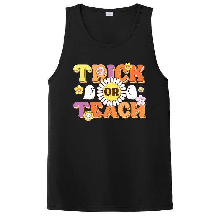 Retro Trick Or Teach Ghost Teacher Halloween Costume PosiCharge Competitor Tank