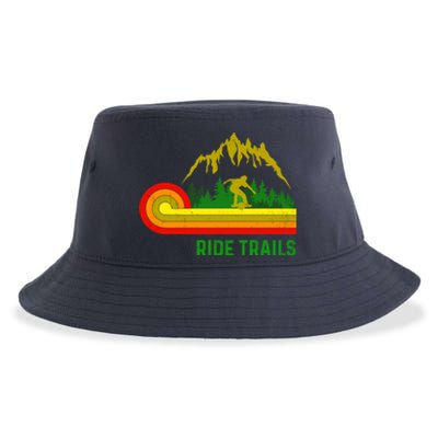 Ride Trails Onewheel Retro Vintage One Wheel float life Premium Sustainable Bucket Hat