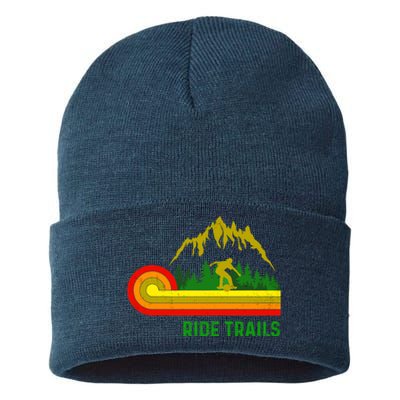 Ride Trails Onewheel Retro Vintage One Wheel float life Premium Sustainable Knit Beanie