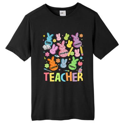 Retro Teacher Of Sweet Bunny Cute Teacher Easter Day Tall Fusion ChromaSoft Performance T-Shirt