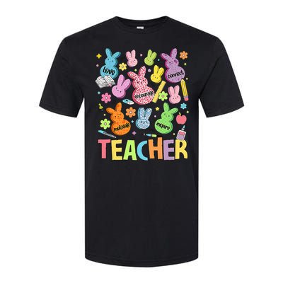 Retro Teacher Of Sweet Bunny Cute Teacher Easter Day Softstyle CVC T-Shirt