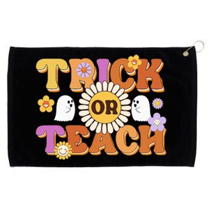 Retro Trick Or Teach Ghost Teacher Halloween Costume Grommeted Golf Towel