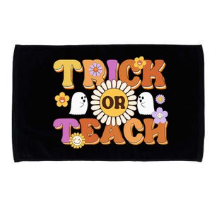 Retro Trick Or Teach Ghost Teacher Halloween Costume Microfiber Hand Towel