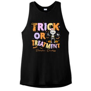 Retro Trick Or Treatment Radiation Oncology Xray Halloween Ladies PosiCharge Tri-Blend Wicking Tank