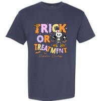 Retro Trick Or Treatment Radiation Oncology Xray Halloween Garment-Dyed Heavyweight T-Shirt