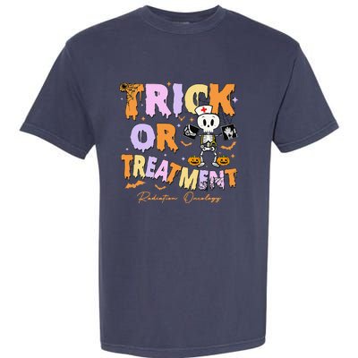 Retro Trick Or Treatment Radiation Oncology Xray Halloween Garment-Dyed Heavyweight T-Shirt