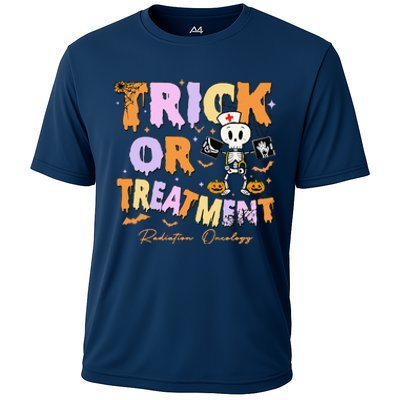 Retro Trick Or Treatment Radiation Oncology Xray Halloween Cooling Performance Crew T-Shirt