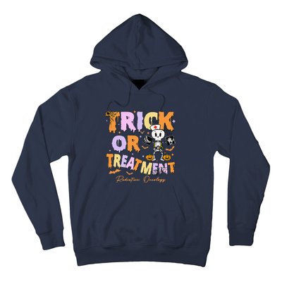 Retro Trick Or Treatment Radiation Oncology Xray Halloween Hoodie