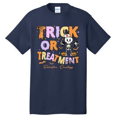 Retro Trick Or Treatment Radiation Oncology Xray Halloween Tall T-Shirt