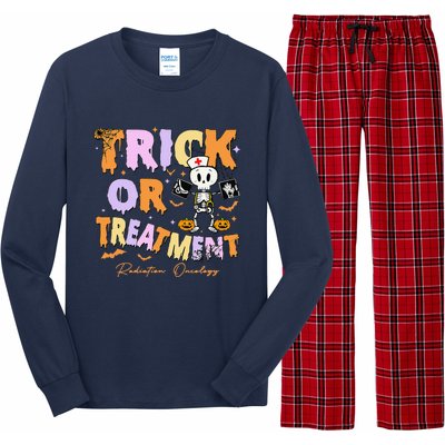 Retro Trick Or Treatment Radiation Oncology Xray Halloween Long Sleeve Pajama Set