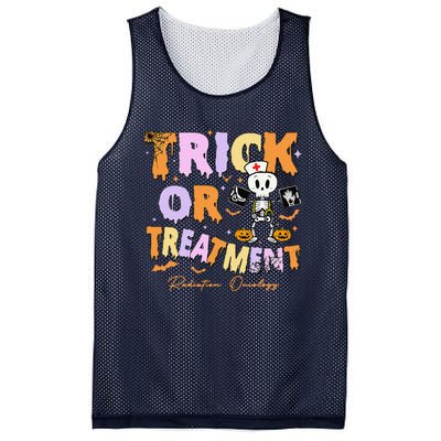 Retro Trick Or Treatment Radiation Oncology Xray Halloween Mesh Reversible Basketball Jersey Tank