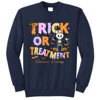 Retro Trick Or Treatment Radiation Oncology Xray Halloween Tall Sweatshirt