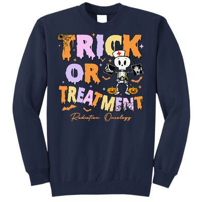 Retro Trick Or Treatment Radiation Oncology Xray Halloween Tall Sweatshirt