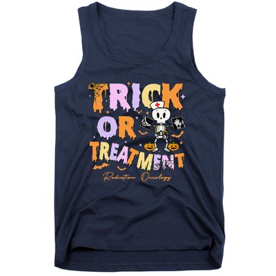 Retro Trick Or Treatment Radiation Oncology Xray Halloween Tank Top