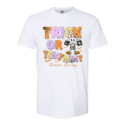 Retro Trick Or Treatment Radiation Oncology Xray Halloween Softstyle CVC T-Shirt