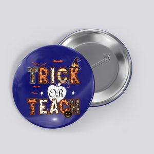 Retro Trick Or Teach Ghost Teacher Halloween Costume Funny Gift Button