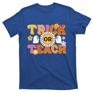 Retro Trick Or Teach Ghost Teacher Halloween Costume Funny T-Shirt