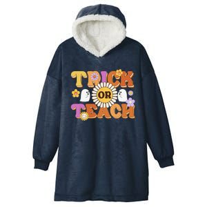 Retro Trick Or Teach Ghost Teacher Halloween Costume Funny Hooded Wearable Blanket