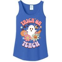 Retro Trick Or Teach Halloween Ghost For Teachers Gift Ladies Essential Tank