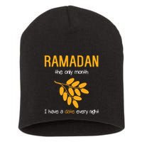 Ramadan The Only Month I Have A Date Every Night Gift For Ramadan Mubarak Short Acrylic Beanie