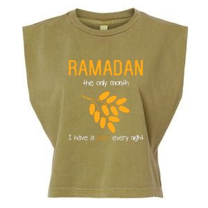 Ramadan The Only Month I Have A Date Every Night Gift For Ramadan Mubarak Garment-Dyed Women's Muscle Tee