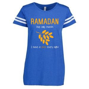 Ramadan The Only Month I Have A Date Every Night Gift For Ramadan Mubarak Enza Ladies Jersey Football T-Shirt