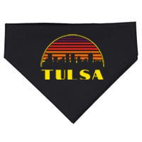 Retro Tulsa Oklahoma Downtown Skyline USA-Made Doggie Bandana