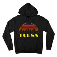 Retro Tulsa Oklahoma Downtown Skyline Hoodie