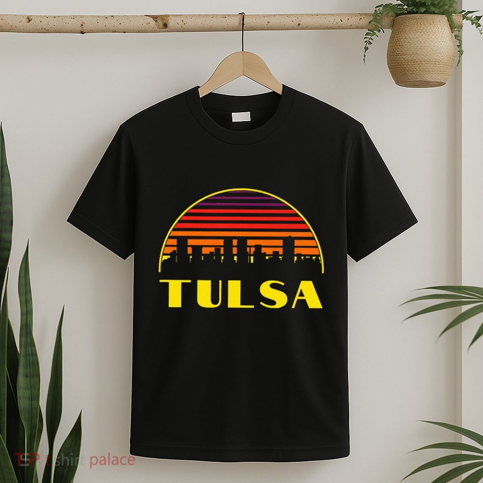 Retro Tulsa Oklahoma Downtown Skyline T-Shirt