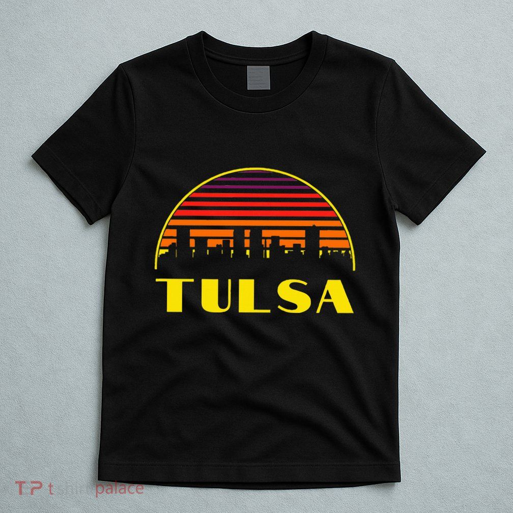 Retro Tulsa Oklahoma Downtown Skyline T-Shirt
